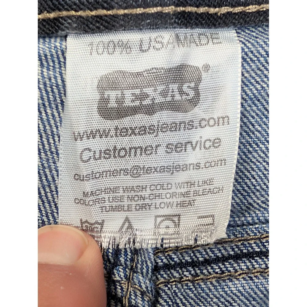 Texas Jeans Mens Jeans 36 x 28 Straight Leg Denim Made in USA Blue